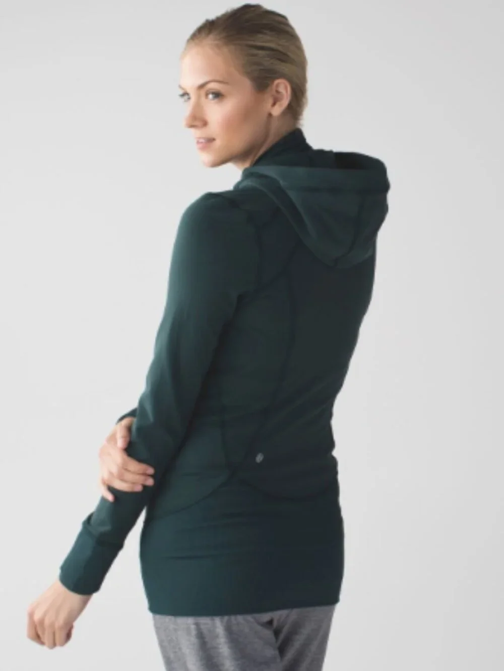 Lululemon Daily Practice Jacket Full Zip Hoodie Dark Fuel Green Size 10
